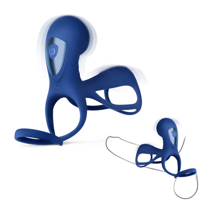 Men's Rechargeable Vibrating Cock Ring – Powerful multi-speed vibration; stretchy design for delayed ejaculation.