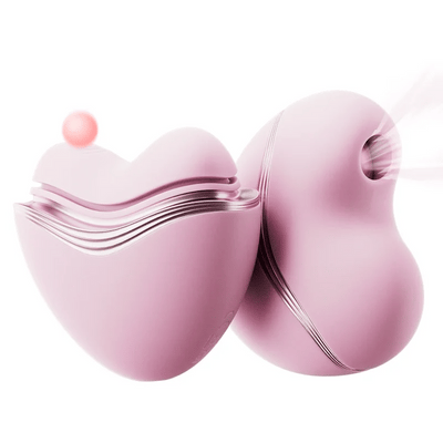 Cutie Heart Clitoral Suction Vibrator with Flapping & Sucking Exchangable