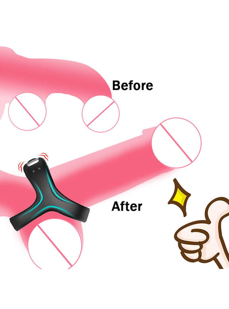 10 Frequency Vibration Delay Ejaculation Penis Ring Waterproof