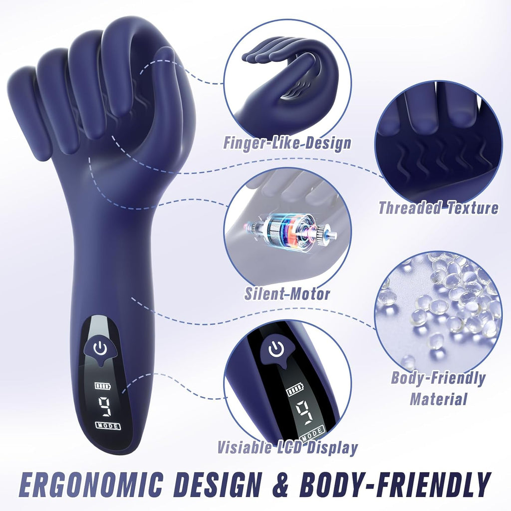 9X Vibration Finger Trainer Vibrator Glan Stimulator Masturbators