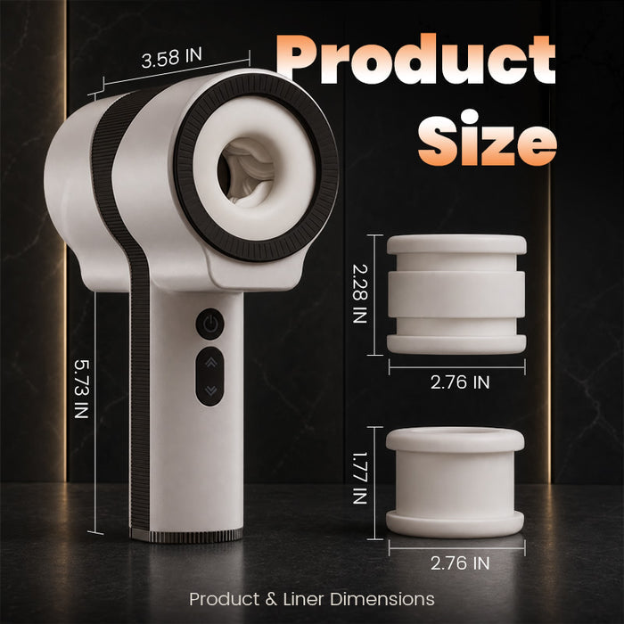 Raiden – Ergonomic Male Masturbator Non-Slip Arc Handle for Fatigue-Free Grip Durable Telescopic Rotation Motor