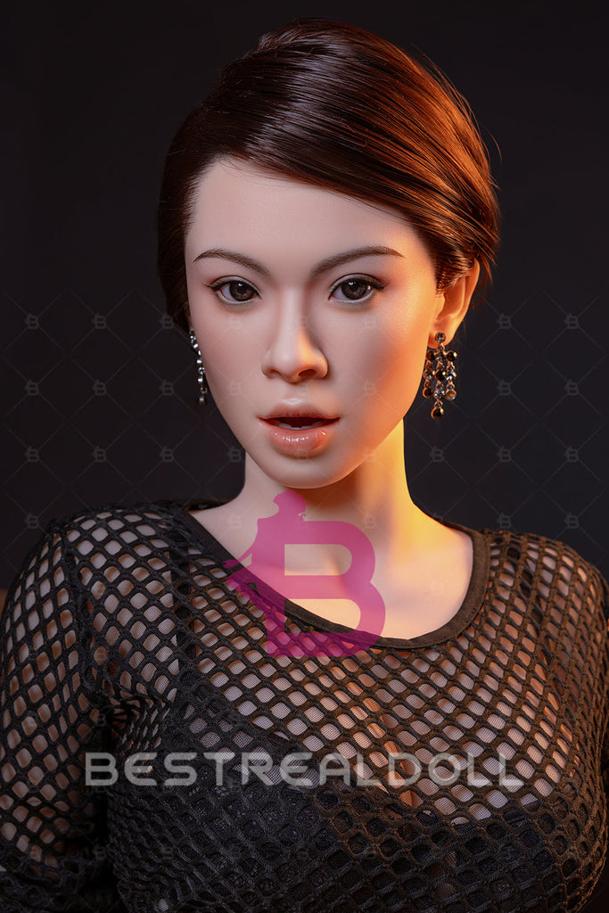 US Stock - RIDMII Aidra 158cm Unique Design Silicone Movable Jaw Oral Sex Love Doll TPE Body Adult ROS Head Sex Doll