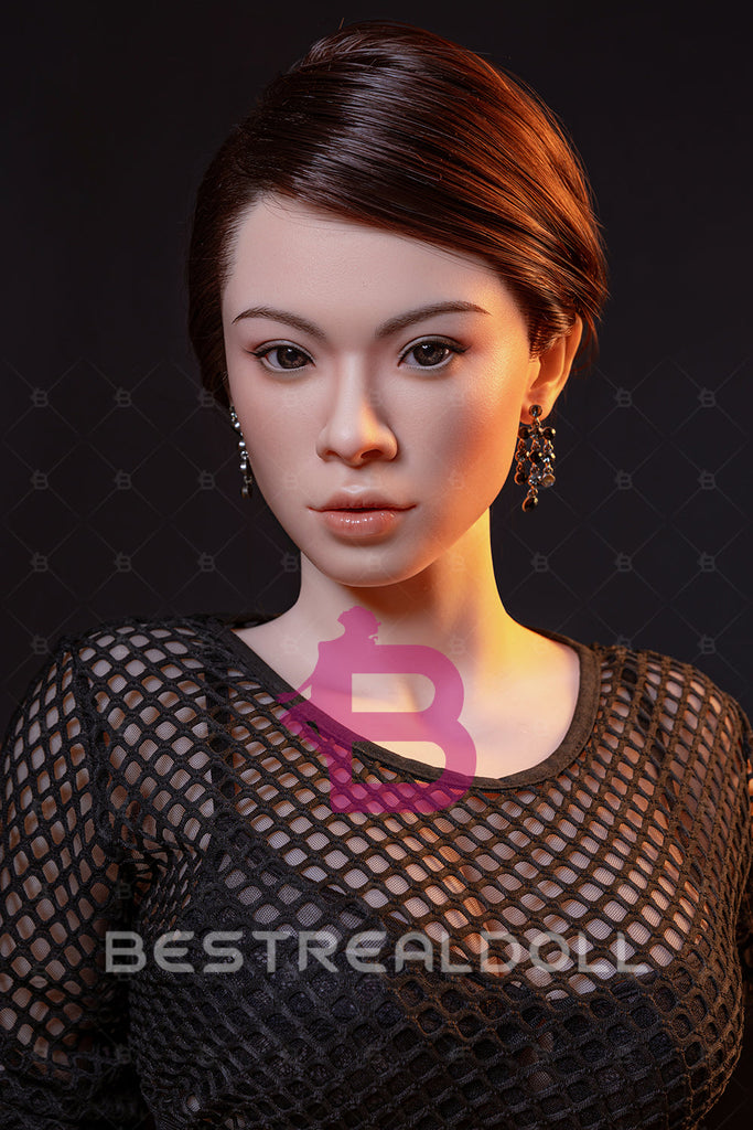 US Stock - RIDMII Aidra 158cm Unique Design Silicone Movable Jaw Oral Sex Love Doll TPE Body Adult ROS Head Sex Doll